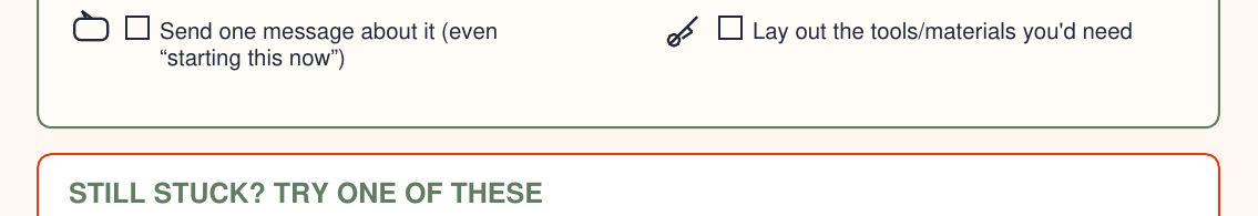 Smallest Next Step — backup option if still stuck